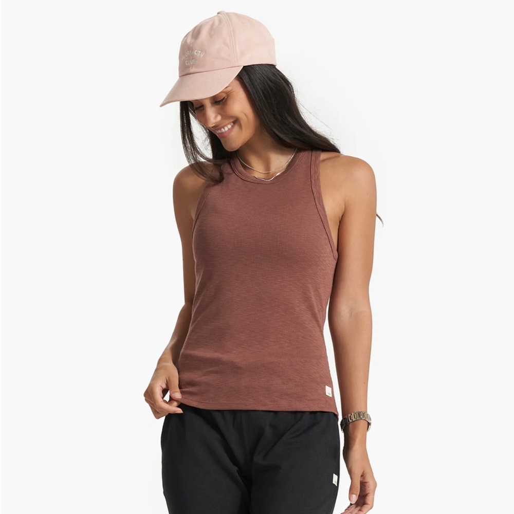Vuori Sunrise Hazelnut high neck tank size small